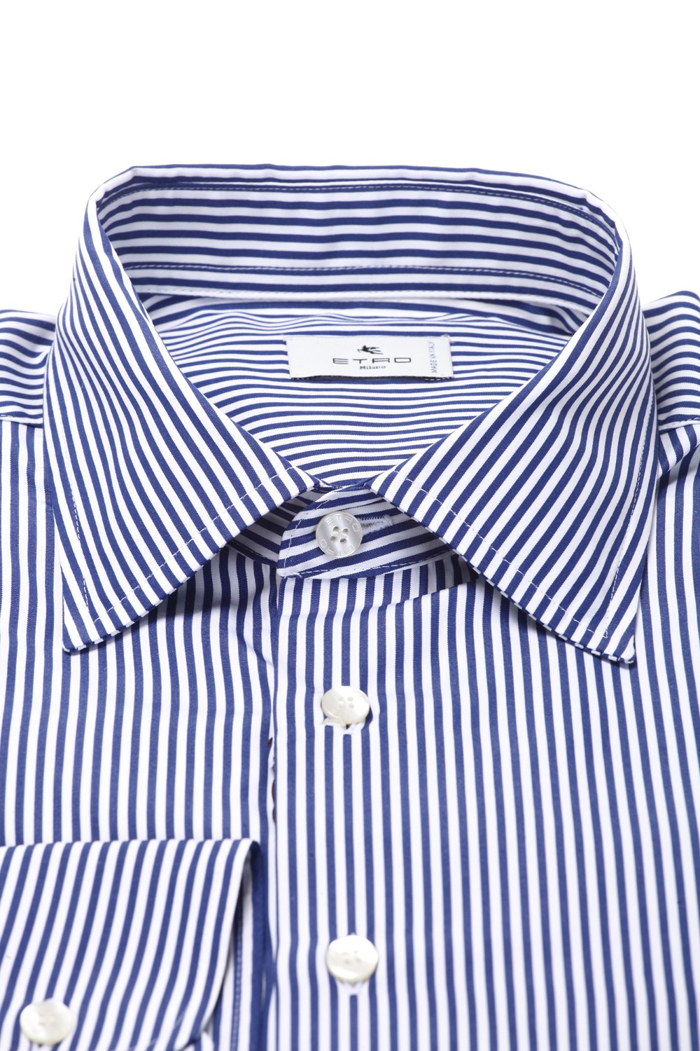 shop ETRO  Camicia: Etro camicia in cotone a righe strette.
Polsini con doppio bottone.
Colletto semi aperto.
Composizione: 100% Cotone.
Fabbricato in Italia.. 1K526 8780-0200BLU number 7041975